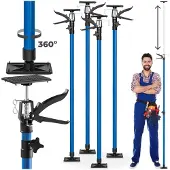 TecTake - set van 4 plafondsteunen 115 - 290 cm - blauw - 402400