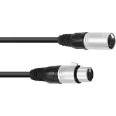 Omnitronic 30220768 XLR Forbindelsesledning [1x XLR-stik 5-polet - 1x XLR-bøsning 5-polet ] 3.00 m Sort