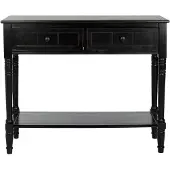 Safavieh Furniture | Beistelltisch Lison Schwarz Holz 97x33x73.66 cm | NADUVI
