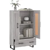vidaXL Highboard Grau Sonoma 69,5x31x115 cm Holzwerkstoff