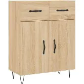 vidaXL Highboard Sonoma-Eiche 69,5x34x180 cm Holzwerkstoff