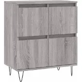 vidaXL Sideboard Grau Sonoma 60x35x70 cm Holzwerkstoff