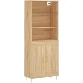 vidaXL Highboard Sonoma-Eiche 69,5x34x180 cm Holzwerkstoff