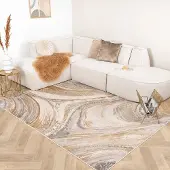 FRAAI Teppich Modern - Leonore Noce Creme Braun 140x200 cm