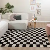 FRAAI Retro Teppich - Gambit Schwarz Weiß 120x170 cm