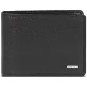 Redolz Leather Essentials QF Geldbörse RFID Leder 12 cm ausklappbar mit Reißverschlussfach