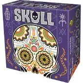 Asmodee Schädel Kartenspiel – Das intensive Bluffspiel mit Rosen- und Totenkopfkarten