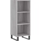 vidaXL Sideboard Grau Sonoma 34,5x32,5x90 cm Holzwerkstoff