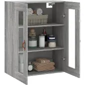 vidaXL Wandschrank Grau Sonoma 69,5x34x90 cm
