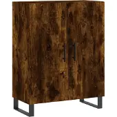 vidaXL Highboard Räuchereiche 69,5x34x180 cm Holzwerkstoff