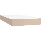 vidaXL Boxspringbett mit Matratze Cappuccino-Braun 90x190cm Kunstleder