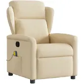 vidaXL Massagesessel Creme Stoff