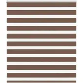 vidaXL Doppelrollo Braun 125x150 cm Stoffbreite 120,9 cm Polyester