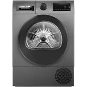 Bosch Serie 6 WQG243DR10, Freistehend, Frontlader, Wärmepumpe, Grau, Drehregler, Rechts