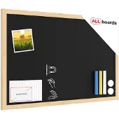 Allboards Magnetische Kreidetafel 60x40 cm, Naturholzrahmen