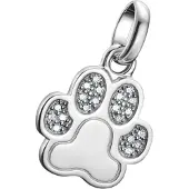 Thomas Sabo Charm-Anhänger Pfote mit Steinen Connect Silber