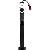 LDY Wallbox Standfuß für Fronius Wattpilot und Go-e Gemini Wallbox – Mattschwarze Montagesäule aus Metall – Für 2 Ladestationen – 149 cm Höhe