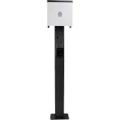 LDY Wallbox Standfuß für Smappee Wallbox – Metall-Montagepfosten für 1 Ladestation, wetterfest & pulverbeschichtet, 149 cm Höhe, schwarz