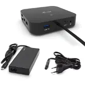 ITEC i-tec USB-C Dual Display Docking Station with Power Delivery 65W + Universal Charger 77 W, Kabelgebunden, USB 3.2 Gen 1 (3.1 Gen 1) Type-C, 65 W, 3,5 mm, 10,100,1000 Mbit/s, Schwarz