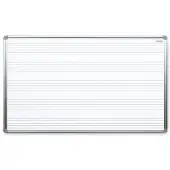 Allboards Whiteboard 5-zeilig 120,0 x 90,0 cm weiß lackierter Stahl