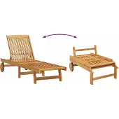 vidaXL Sonnenliege 2 Stk. Massivholz Akazie Braun