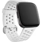 Fitbit Sport Silikonarmband für Versa / Versa 2 / Versa Lite - Größe S - Weiß