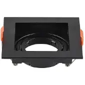V-TAC v_tac LED Einbaustrahler 95x95mm GU10 Fassung Schwenkbar Schwarz