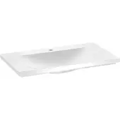 Keuco Royal Reflex Mineralguss-Waschtisch 800 x 490 mm für 1-Loch-Armaturen - weiß alpin - 34061318001