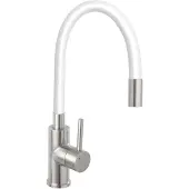 Novaservis Küchenarmatur mit Silikonauslauf weiß/edelstahl 70710,4B