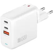 4smarts GaN FlexPro - Netzteil - 65 Watt - 5 A - Apple 2.4A, Fast Charge, Super Charge, Power Delivery 3.1, Apple Fast Charge, QC 4.0+ - 3 Ausgabeanschlussstellen (USB-C, USB)