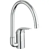 GROHE Euroeco Küchenarmatur mit hohem Auslauf Chrom | Wasserhahn
