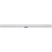Staedtler Lineal Mars, für Rechtshänder, Länge 50 cm/500 mm, abriebfeste cm- & mm-Einteilung, mit Tuschekante, rutschfest, Aluminium, silber