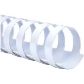 GBC Binderücken, Plastik, Ø 16 mm, 100 Stück, weiß