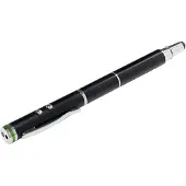 Leitz Complete 4 in 1 Stylus für Touchscreen Geräte, Universal, Jede Marke, Schwarz, iPad, Messing, Silikon, LR41