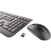 Cherry DW 3000, Volle Größe (100%), Kabellos, RF Wireless, QWERTY, Schwarz, Maus enthalten
