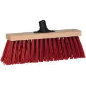 Vikan Gadekost med gevind til skaft, 380 mm, Medium, Træ. Gadekost med PVC børster. Fjerner effektivt snavs og sne. Leveres med socket