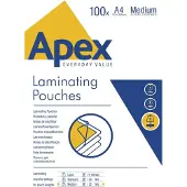 Apex 100 Transparente A4 Laminierfolien von Fellowes - 100 Stück