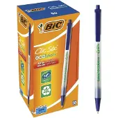 BIC Druckkugelschreiber ECOlutions Clic Stic, 0,4 mm, recycelt, blau, 50 Stück