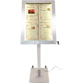 Securit Colour LED-Leuchttafel 4 x A4, Edelstahl