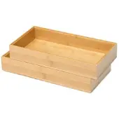 Multi Serveringsbakke 15x30 cm Bambus,4 stk/krt