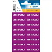 Herma Textetiketten Vertraulich 12.5 x 40 mm 320 Stück, Papier, Deutschland, 12,5 mm, 40 mm, 320 Stück(e), 20 Blätter
