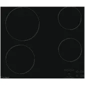 Indesit AAR 160 C, Schwarz, Integriert, 58 cm, Keramik, Glaskeramik, 4 Zone(n)