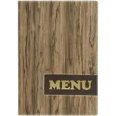 Securit MC-DRA4-WOOD, A4, Elastan, PU-Kunststoff, Braun, Matt, Kunststoff, Abgerundete Ecken