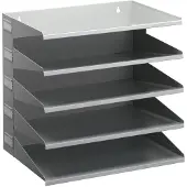 Durable Ablagekorb, DIN A4, Stahl, 5 Fächer, lichtgrau