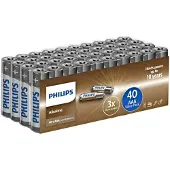Philips Alkaline AAA battery 40-foil pack-LR03A40F