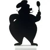 Securiton silhouet CHEF bordskilt med alufod