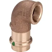 Viega Sanpress vinkel 1/2-15 mm 90 grader af rødgods, SC-Contur muffe/muffe