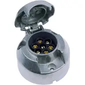Secorut 20155 Anhænger-stikdåse [7-polet stikdåse - 7-polet stik] Aluminium