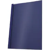 Pavo Thermobindemappe, Lederstruktur, DIN A4, 3 mm, blau Rückseite: Lederoptik Karton, Vorderseite: tran