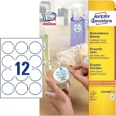 Avery Zweckform Runde Etiketten, ablösbar